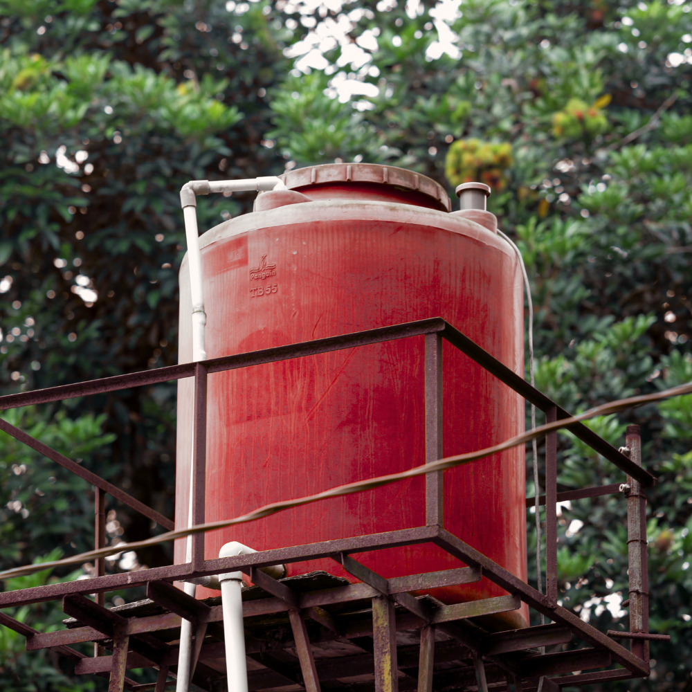 A large fossil fuel tank